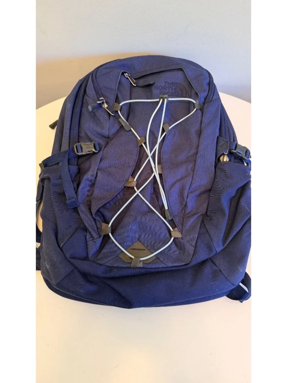 The North Face Borealis Backpack Navy Blue Dual Compartments Bungee Cord System